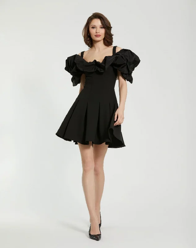 Buy More, Save More fitted dressMac Duggal 21025 Short Ruffle Detail Cocktail Dress
