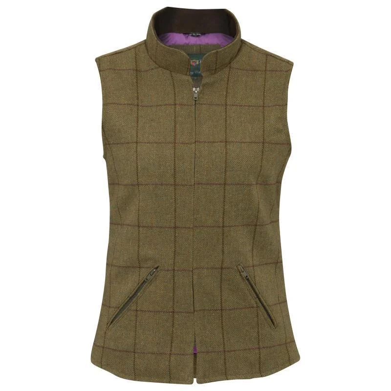 Price Break insulated coatAlan Paine Rutland Ladies Tweed Gilet - Lichen