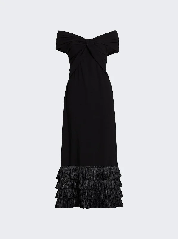 Early Bird Discount elegant shift dressThe Little Black Fringed Ankle Dress