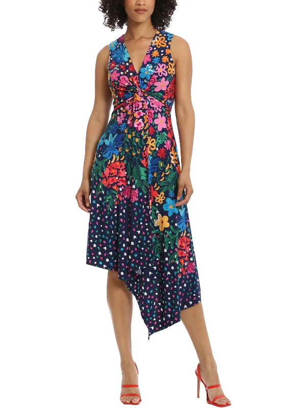 Low Prices minimalistic dressWomens Floral Sleeveless Midi Dress