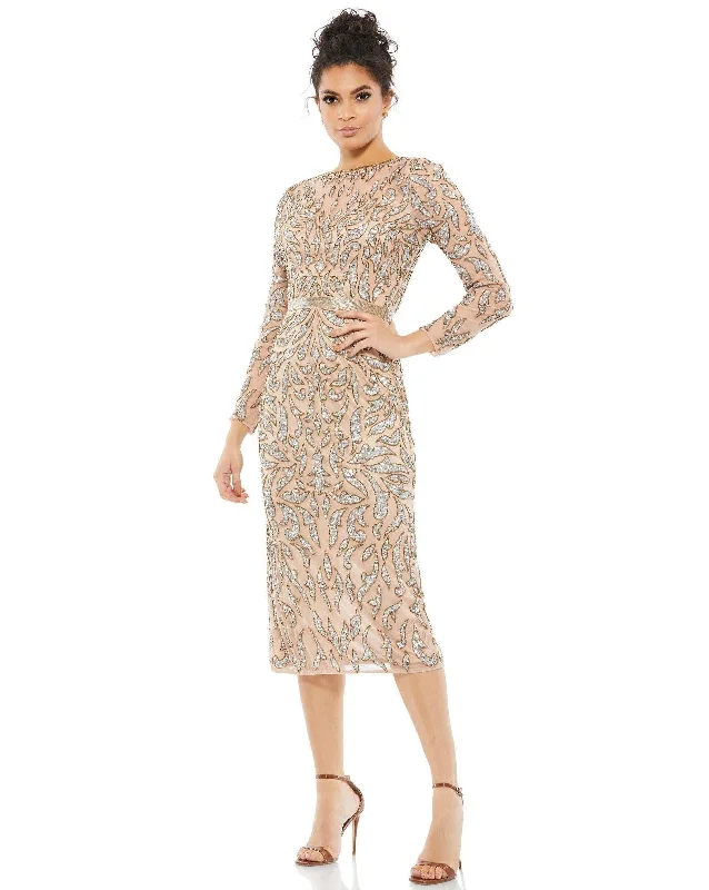Buy Now romantic dressMac Duggal Long Sleeve Beaded Cocktail Dress