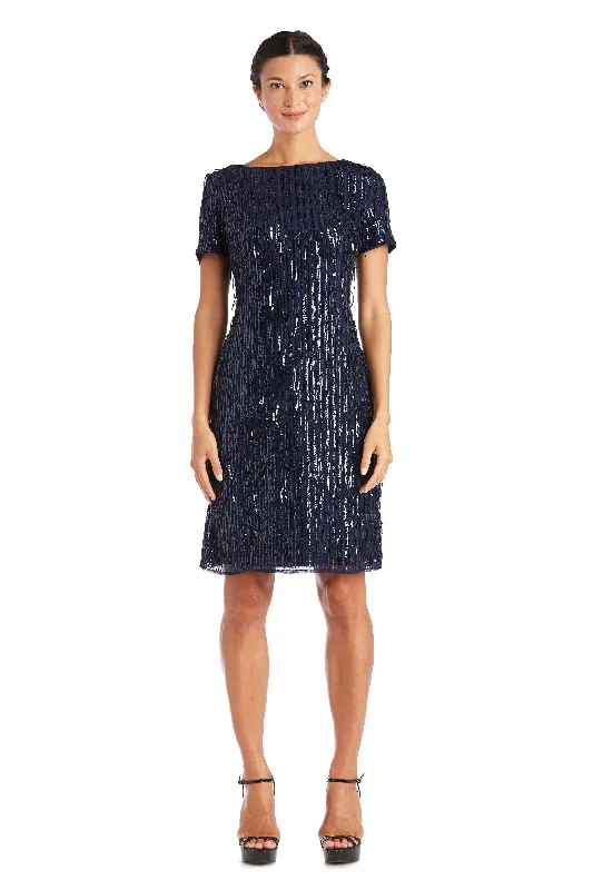 Savings Galore chic wrap dressR&M Richards 7071P Short Sequins Petite Dress
