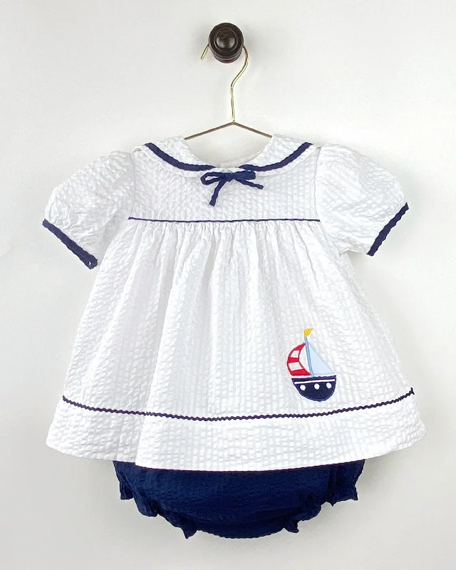 Massive Deals cocktail party dressSeersucker Sailboat Dress