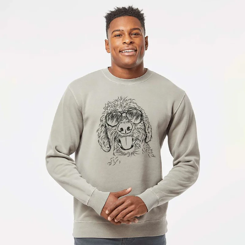 Aviator Dixie the Doodle - Unisex Pigment Dyed Crew Sweatshirt