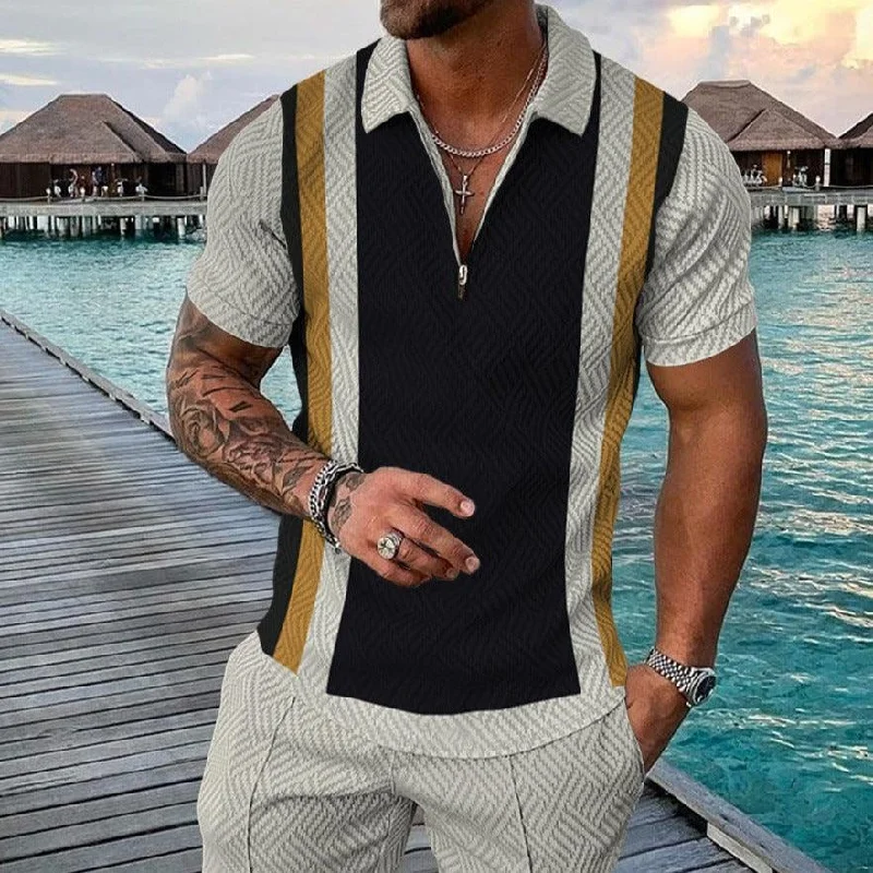 Men's Lapel Shirt Short Sleeve Suit