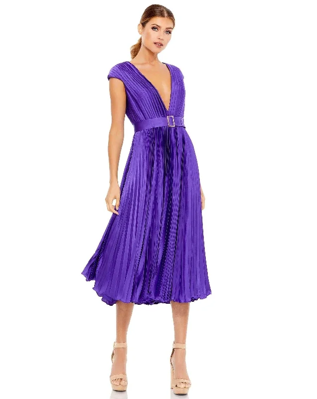 Today's Special structured dressMac Duggal 26483 Short Pleated Cap sleeve Dress Sale