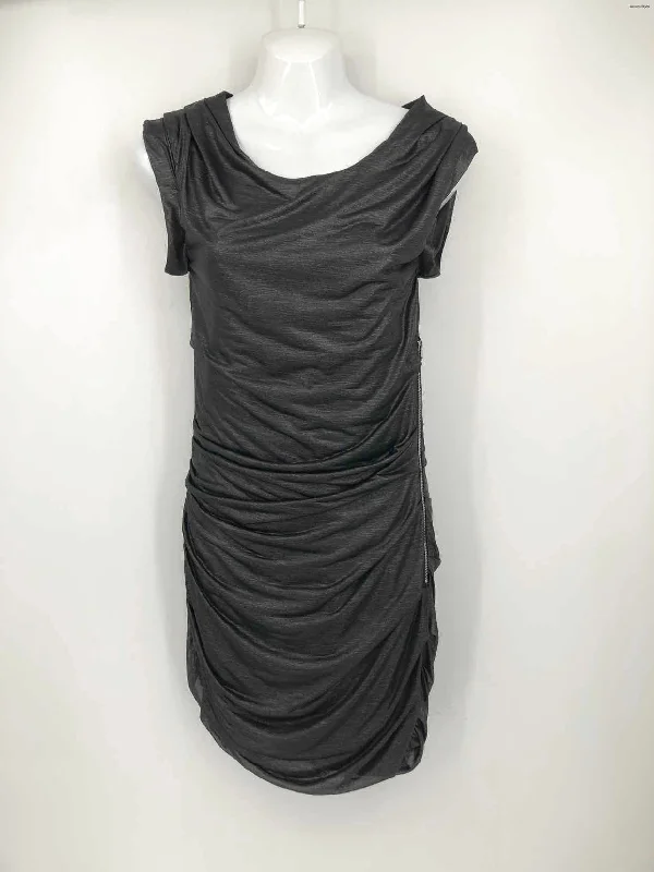 IRO Pewter Ruched Short Sleeves Size 0  (XS) Dress