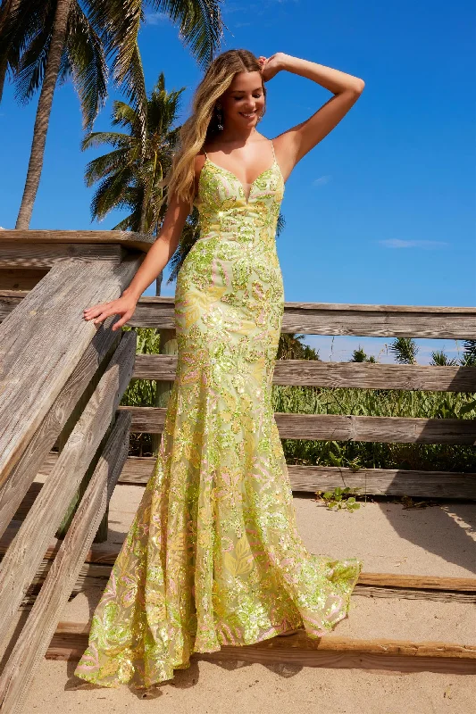 Holiday Sale draped dressNox Anabel Q1540 Sequin Long Formal Mermaid Prom Dress