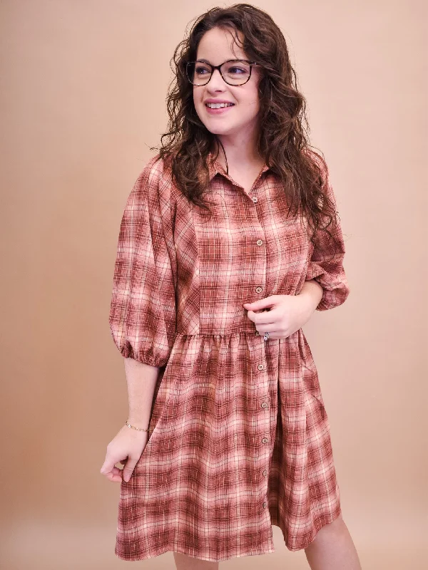 Huge Discounts Taking Compliments Checker Mini Dress