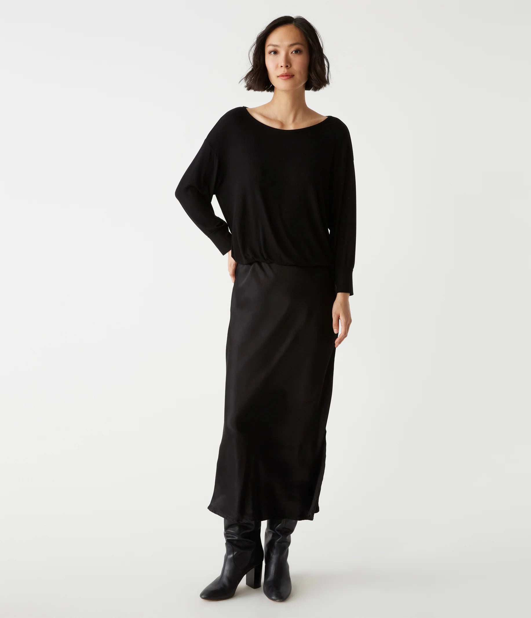 Grand Opening Sale casual midi dressNADIA SATIN DRESS