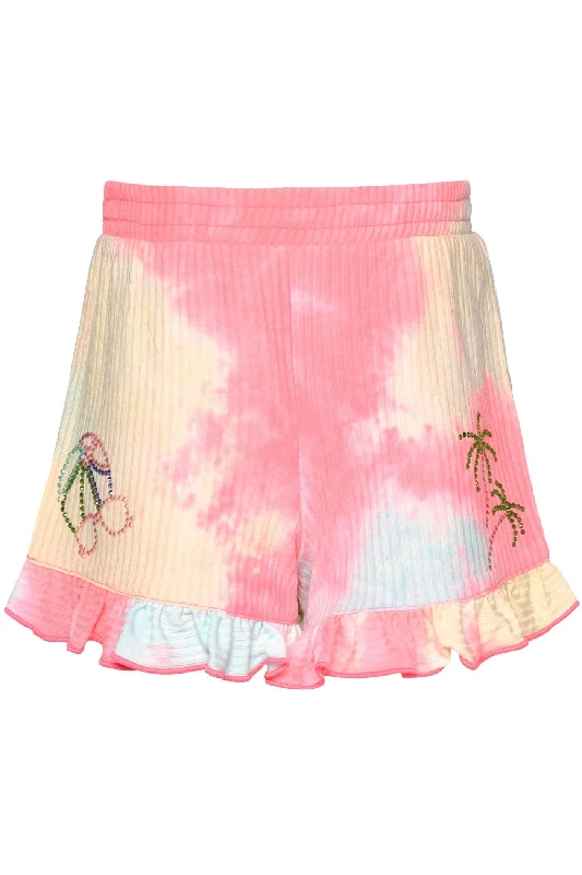 Crazy Savings backless dressTie Dye Rib Shorts