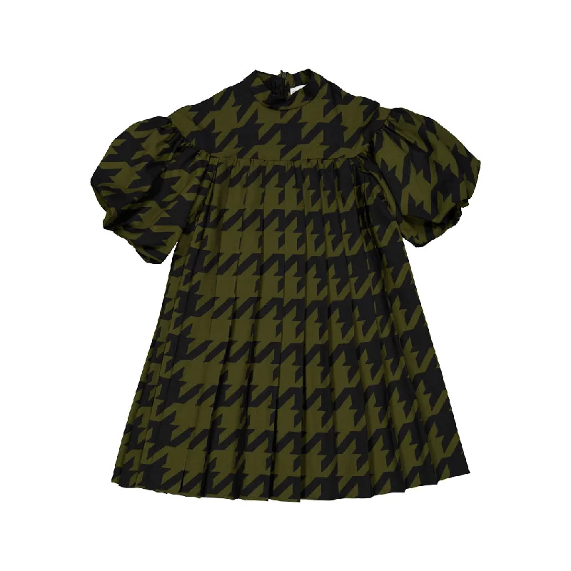 Pleated design print dress by Christina Rohde