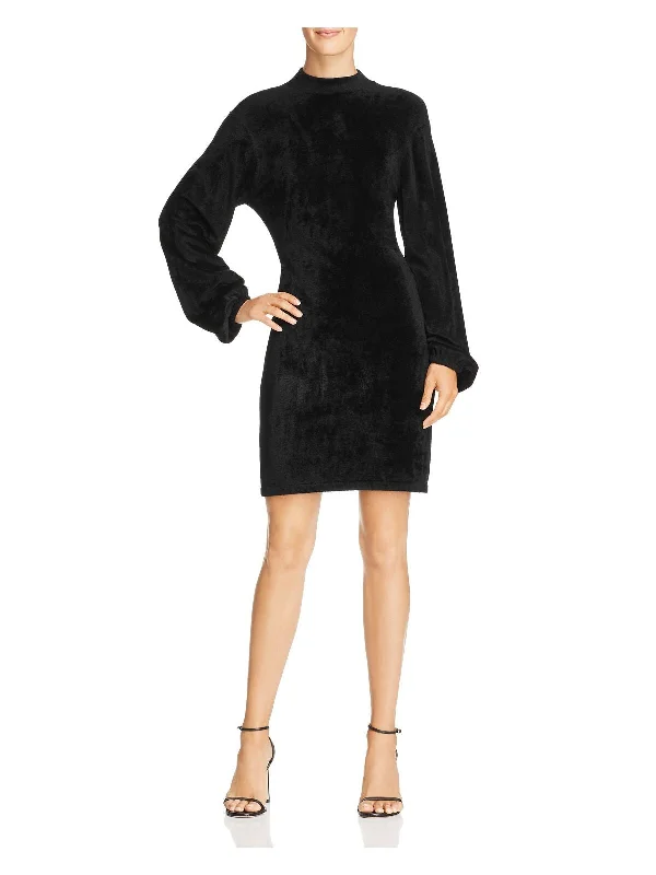Super Bargain ELIZABETH AND JAMES Womens Long Sleeve Turtle Neck Above The Knee Shift Dress Super Bargain ELIZABETH AND JAMES Womens Long Sleeve Turtle Neck Above The Knee Shift Dress