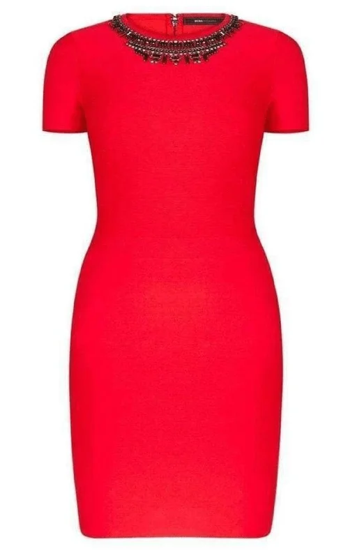 The Best Prices A-line dressKaylen Embellished Cutout-Back Dress