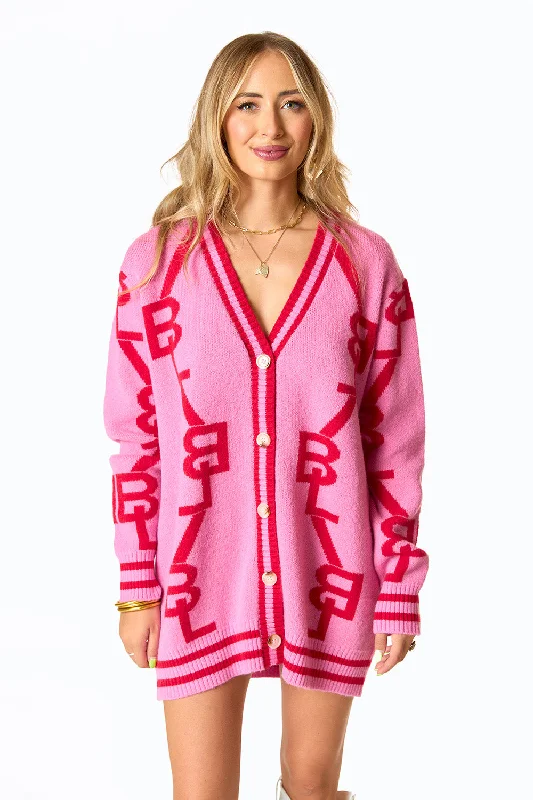 Markdowns bohemian dressVarsity Cardigan Dress - Lovey Dovey