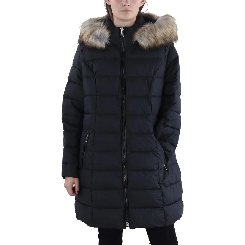 Price Meltdown stylish coatPlus Womens Faux Fur Trim Hooded Puffer Jacket