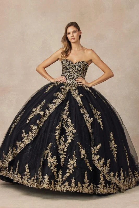 Stock Clearance textured dressLong Ball Gown Sweet 16 Quinceanera Dress