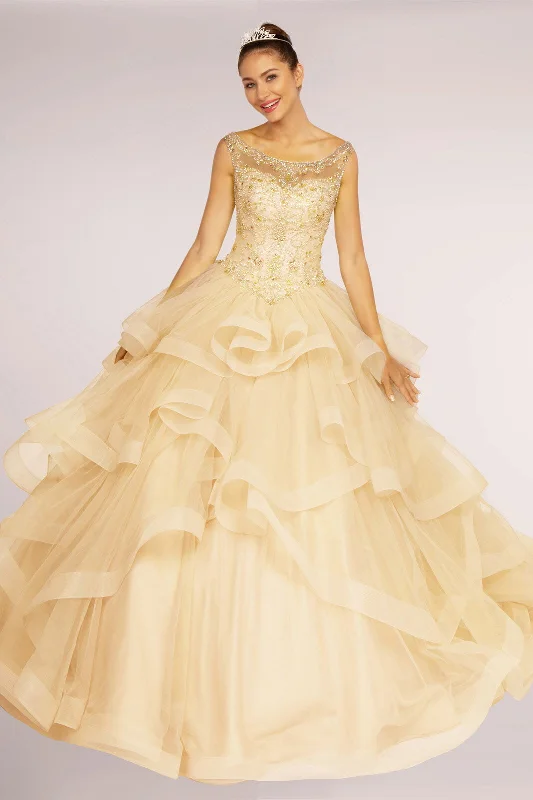 Unmissable Offer casual dressJewel Embellished Long Multi Layered Quinceanera Dress