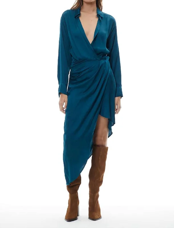 Limited Availability modern dressAimee Dress In Deep Teal