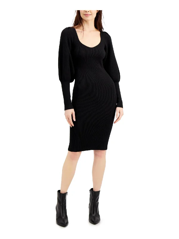 TIME-Limited Offer FRENCH CONNECTION Womens Scoop Neck Knee Length Body Con Dress