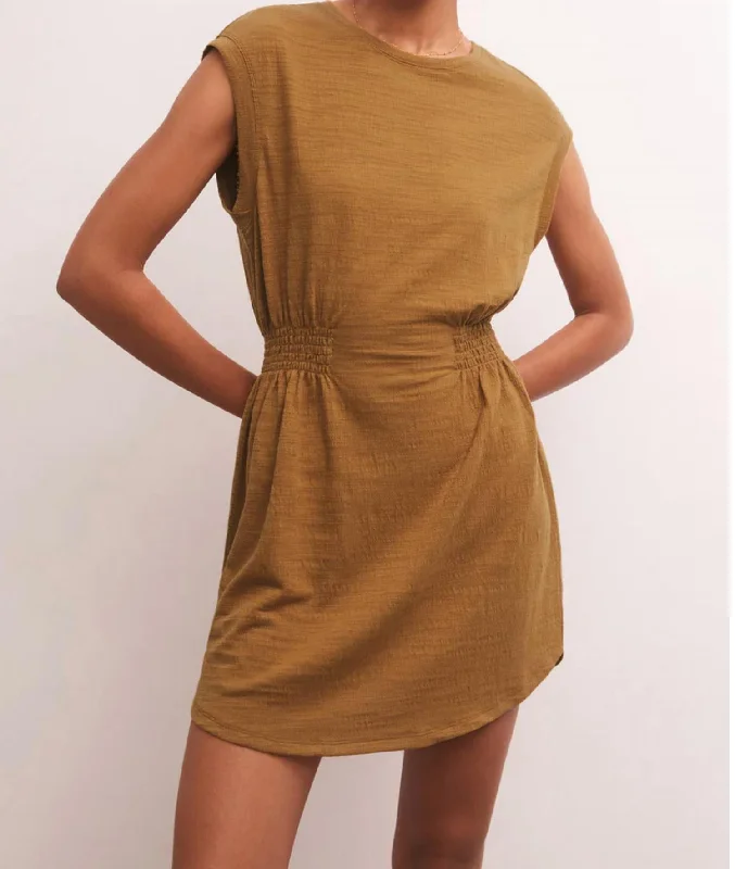 Lowest Prices summer floral dressRowan Textured Knit Dress In Caramel
