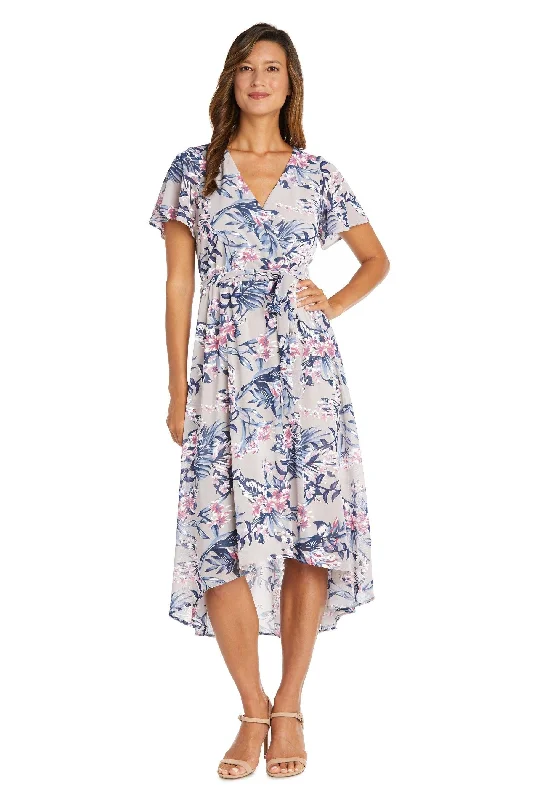 Limited Stock casual slip dressR&M Richards 9400 High Low Floral Print Dress