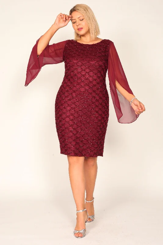Doorbuster Deal elegant maxi dressConnected Apparel Short Formal Cocktail Dress
