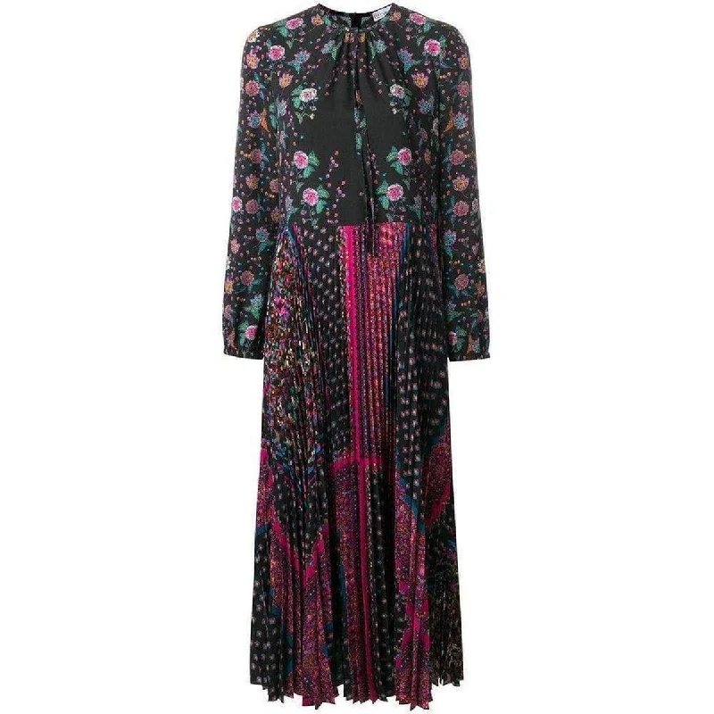 Today’s Deal ashionable dressPleated Floral-Print Chiffon Dress