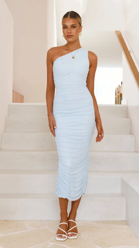 Incredible Offers Natalia Midi Dress - Blue