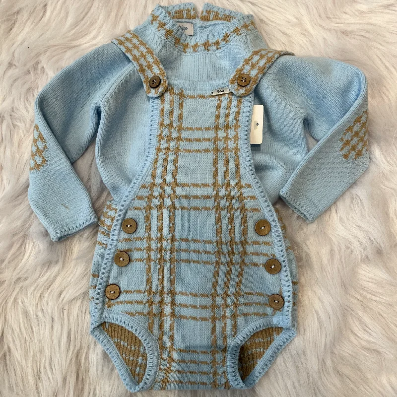 Closeout boho-chic dressBaby Blue and Camel Set