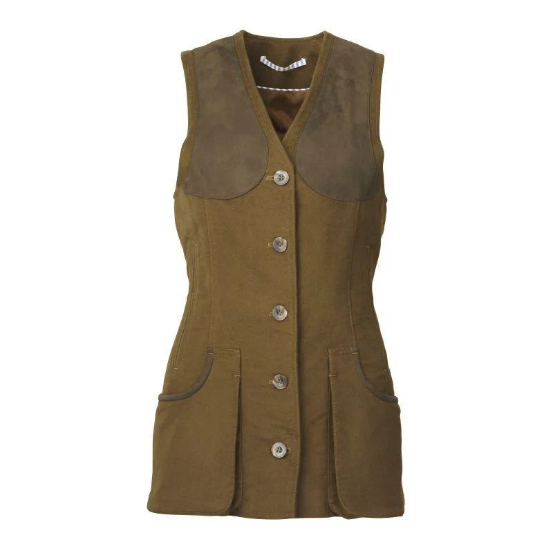 Closeout tailored coatLaksen Lady Broadland Moleskin Shooting Vest - Bronze