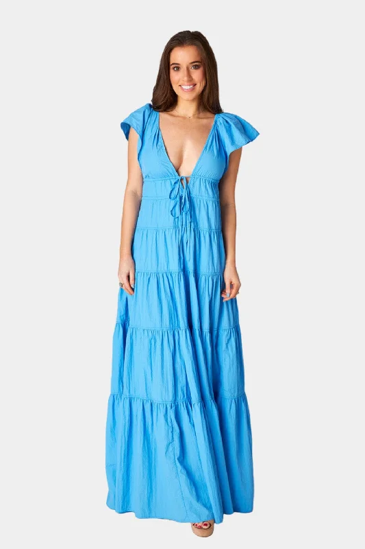Closeout oversized dressHolland Tiered Maxi Dress - Aquatic