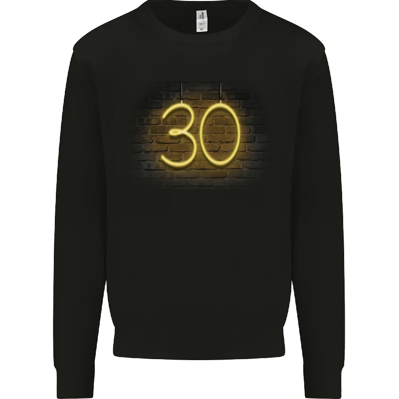 Extra Discounts relaxed fit sports hoodie30th Birthday Neon Lights 30 Year Old Mens Sweatshirt Jumper Extra Discounts relaxed fit sports hoodie30th Birthday Neon Lights 30 Year Old Mens Sweatshirt Jumper