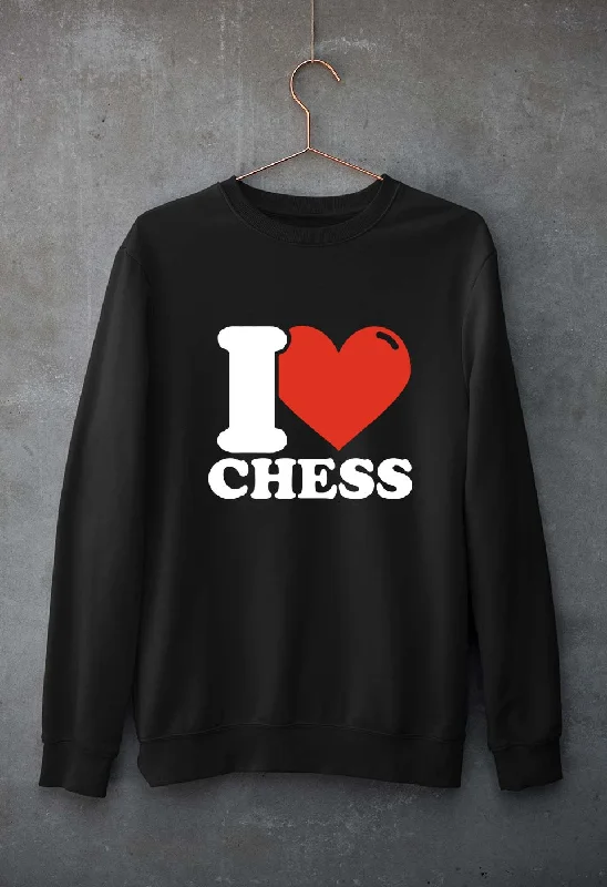 Super Sale high-end athletic hoodieI Love Chess Unisex Sweatshirt for Men/Women