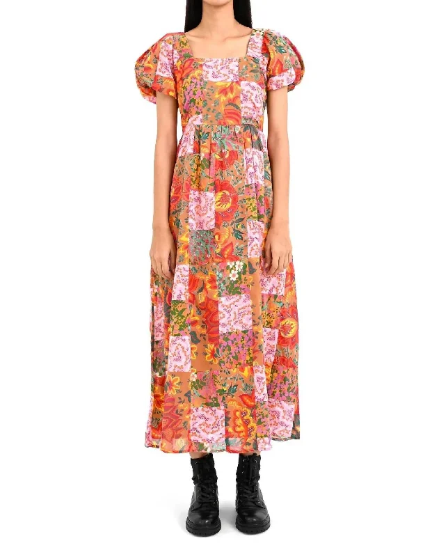 Deep Discounts lace-up dressDragon Dress In Patchwork Design