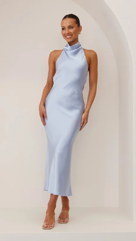 Hurry In Rina Maxi Dress - Blue