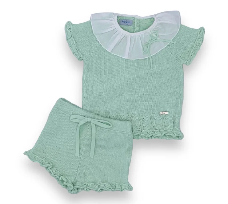 Extra Savings bohemian dressMint Green Knit Short Set