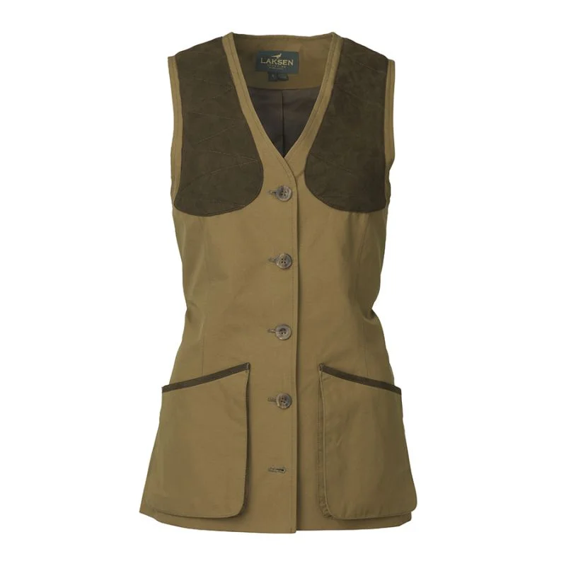 Blowout Sale soft coatLaksen Typhoon Ladies Shooting Vest  - Bronze