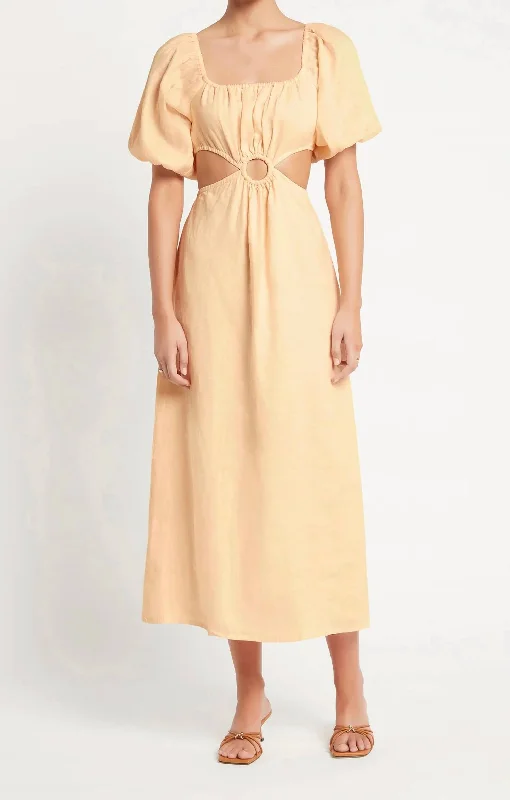 Trinita Maxi Dress In Plain Butter