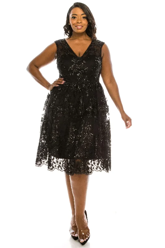 Discount Deals elegant evening dressAdrianna Papell AP1E204092 Short Sleeveless Mesh