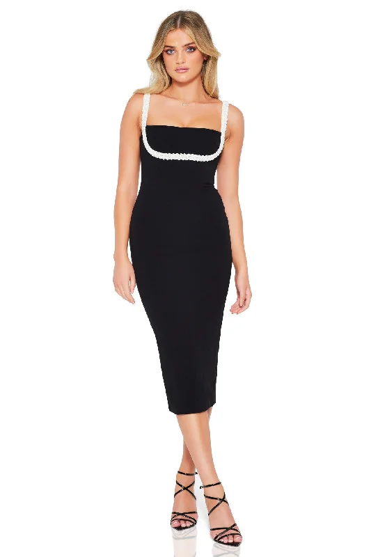 Nookie Nouveau Midi Dress - Black