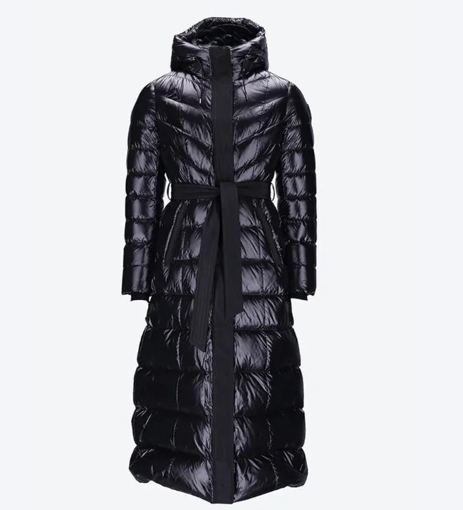Deep Discounts sleek jacketMackage Women's Calina Puffer Maxi Coat, Black