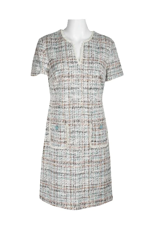 Now or Never flowy dressConnected Apparel Short Sleeve Pocket Knit Dress