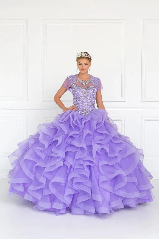 Shop and Save A-line dressQuinceanera Cut-Out Back Ball Gown Dress with Bolero