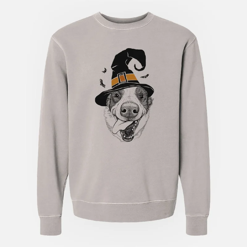 Exclusive Deal classic gym sweatshirtWitch Elwood the Border Collie - Unisex Pigment Dyed Crew Sweatshirt Exclusive Deal classic gym sweatshirtWitch Elwood the Border Collie - Unisex Pigment Dyed Crew Sweatshirt