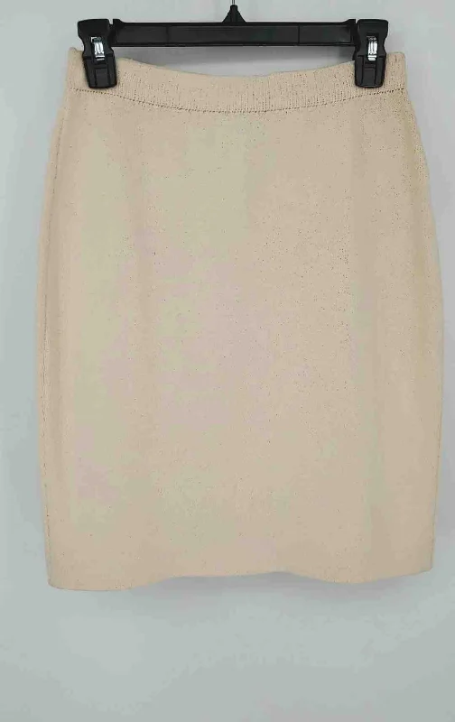 ST. JOHN Cream Knit Knee High Size 2  (XS) Skirt