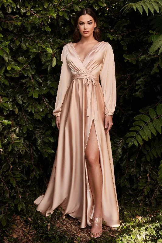 Price Slash A-line dressCinderella Divine 7475 Nude 8 Sale