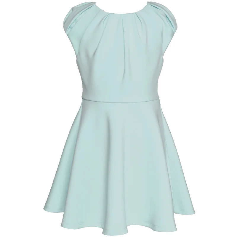 Quick Sale satin dressScuba Dress in Aqua