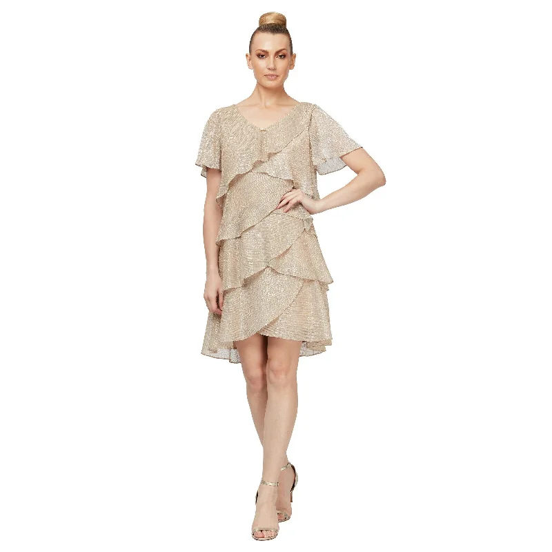 Now or Never office dressSL Fashions 9155124 High Low Ruffle Tired Dress Sale