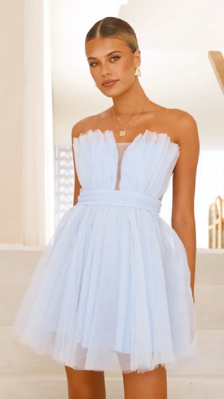 Don't Wait Mylee Mini Dress - Blue
